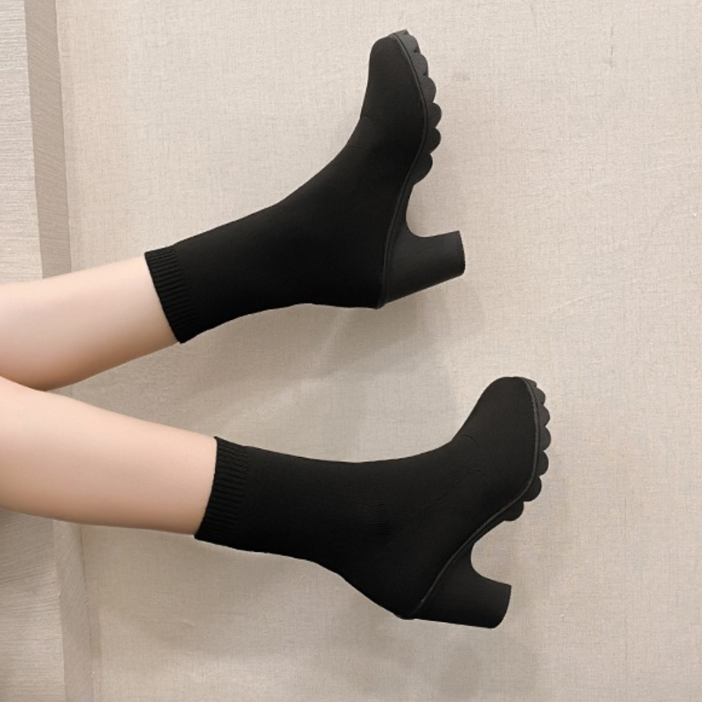 Sewing Knit - Classic Minimalist Solid Color Elastic Sock