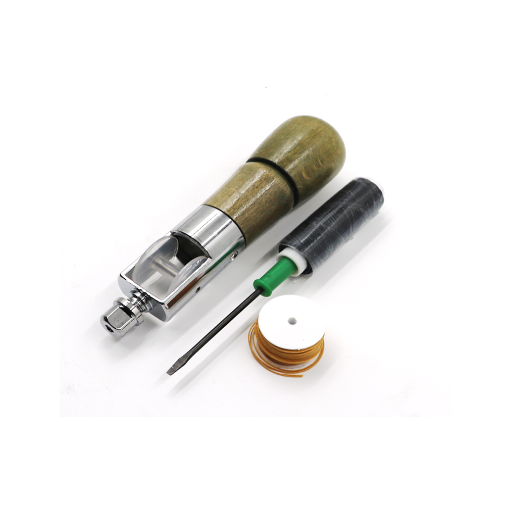 Needle Threader Tool - Leather Sewing Awl Thread Kit Hand