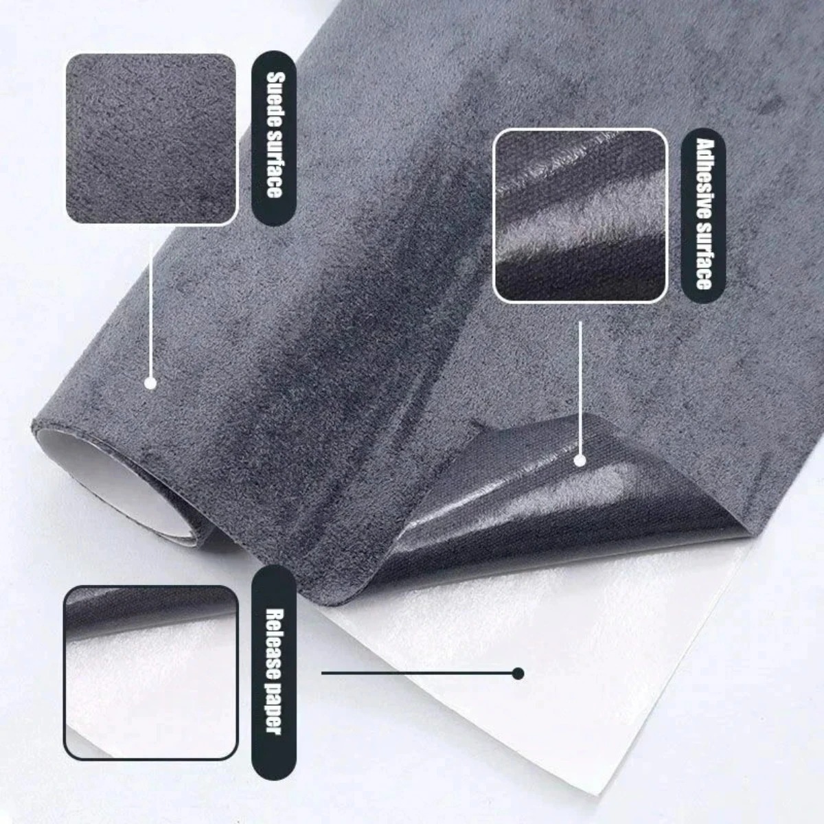 Self Adhesive Faux Suede Cloth - Fabric Glue Bond review and price