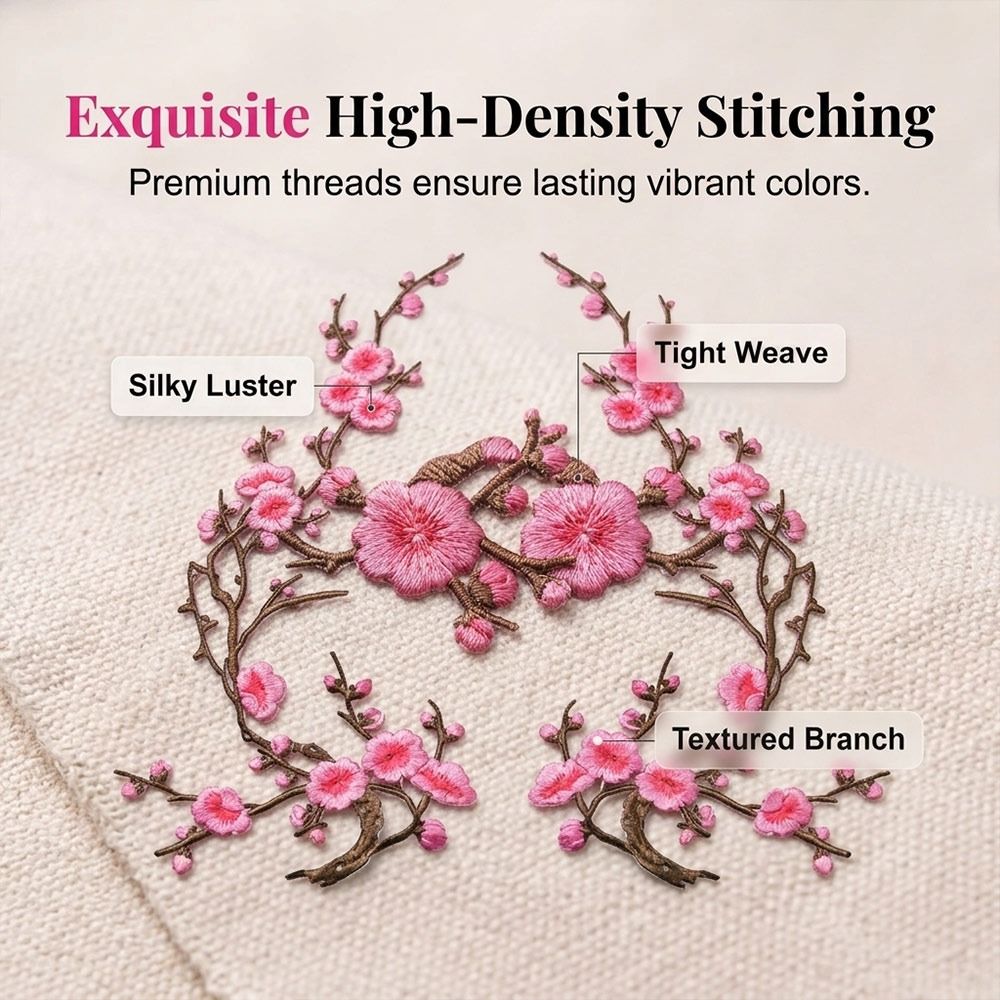 DIY Cherry Blossom Iron On Pat - Sewing Textiles review and price
