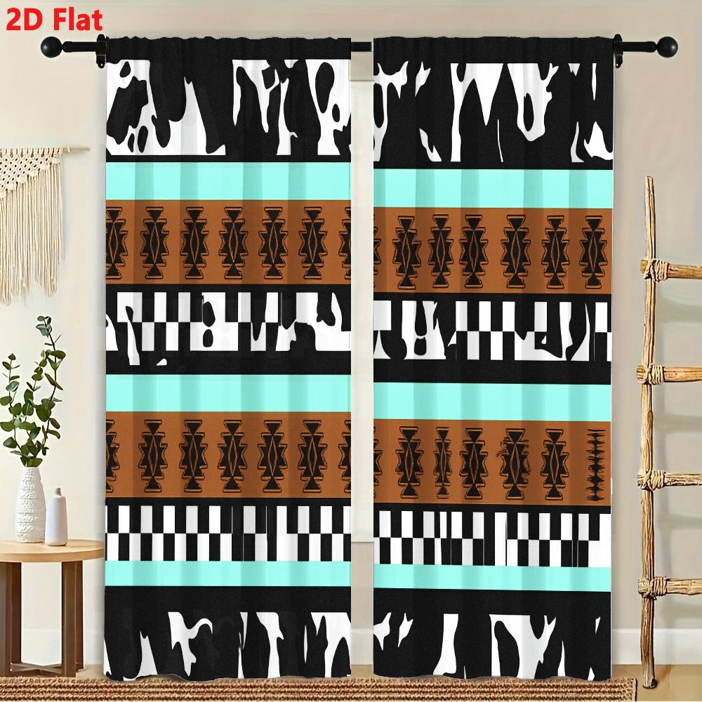 2Pcs Curtains 2D Flat Geometri - Century Textile & Sewing Supply review and price