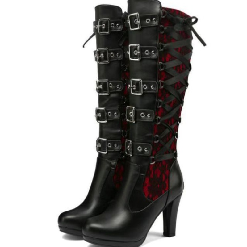 Punk Gothic Style Women's Knee - Sewing Cotton review and price