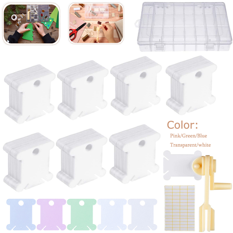 1/50/100/500pc Plastic Cross S - Bobbin Organizer Box review and price