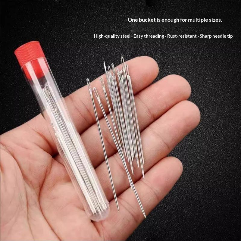 Big Eye Sewing Needles Set Ste - Needle Threader Tool review and price